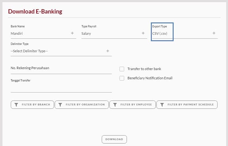 E-banking Talenta