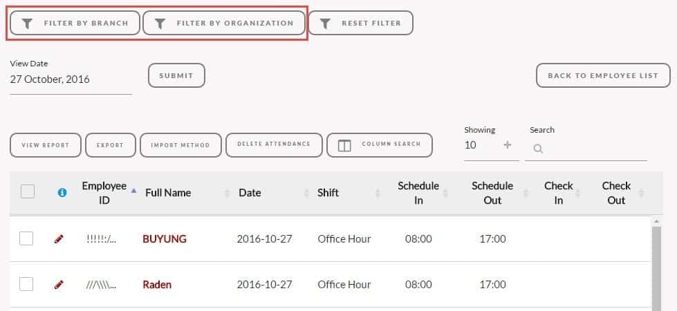 Filter pada Attendance Talenta - Input Data Karyawan Lebih Mudah Gunakan Fitur Fitur Talenta Ini