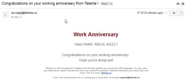 work anniversary