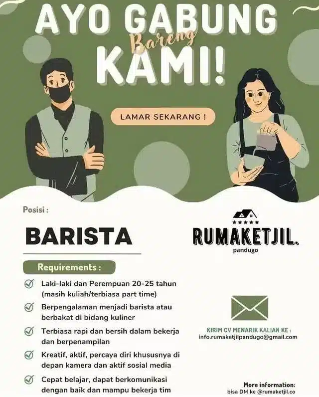 Contoh-contoh Iklan Lowongan Pekerjaan barista