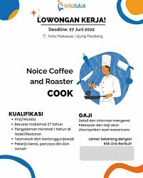 Contoh Iklan Lowongan Pekerjaan Cook