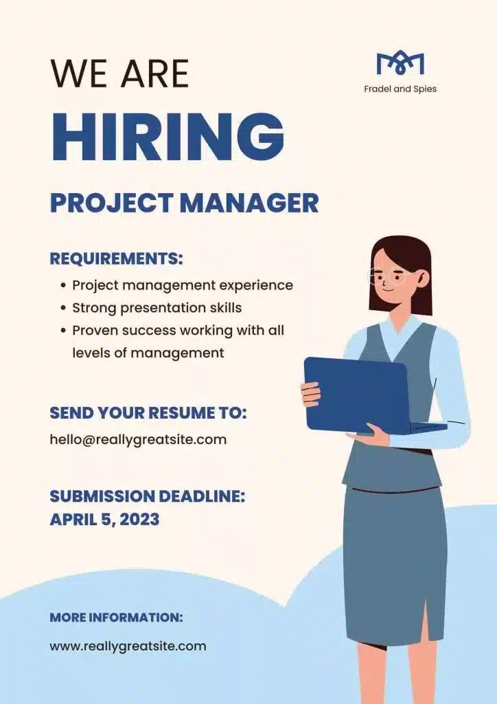 Contoh Iklan Lowongan Pekerjaan Project Manager