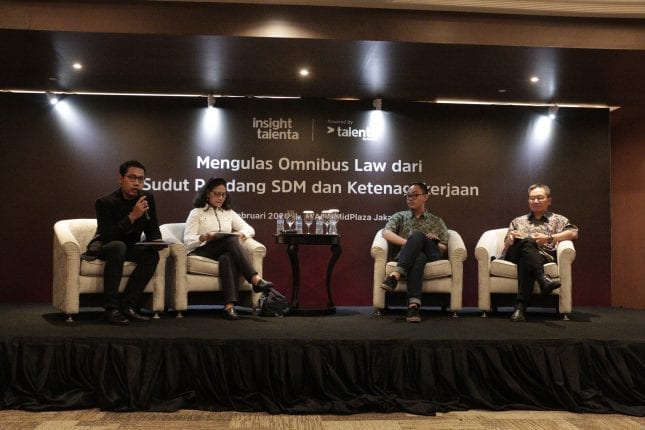 Diskusi Omnibus Law Cipta Kerja yang digelar Insight Talenta.