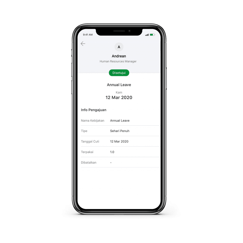 Selain untuk absensi online saat WFH, dengan Talenta, proses semua kebutuhan cuti langsung dari smartphone pribadi