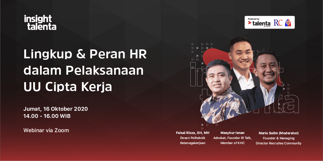 Insight Talenta Lingkup Peran Hr Dalam Pelaksanaan Uu Cipta Kerja Talenta