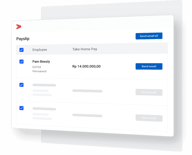 Fitur distribusi payslip dari aplikasi & software slip gaji karyawan online Mekari Talenta