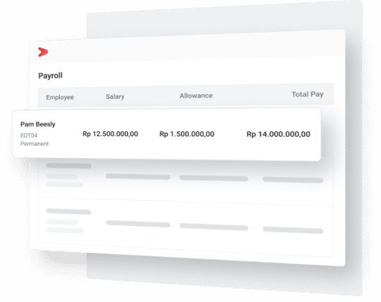 Dialog box payroll di dalam aplikasi perhitungan gaji karyawan dari Mekari Talenta