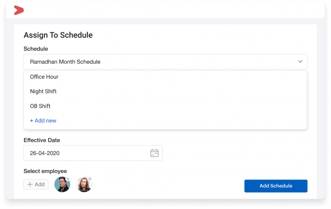 Fitur shift roster di dalam aplikasi & software untuk membuat jadwal kerja dan shift karyawan