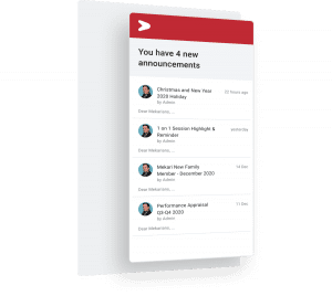 Fitur announcement di dalam HRIS Talenta untuk mempermudah komunikasi internal perusahaan