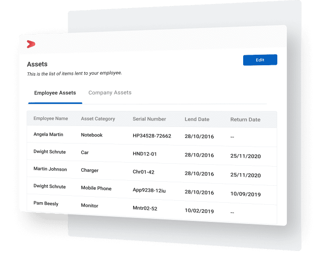 Fitur manajemen aset di dalam aplikasi & software HRIS terbaik di Indonesia | Talenta