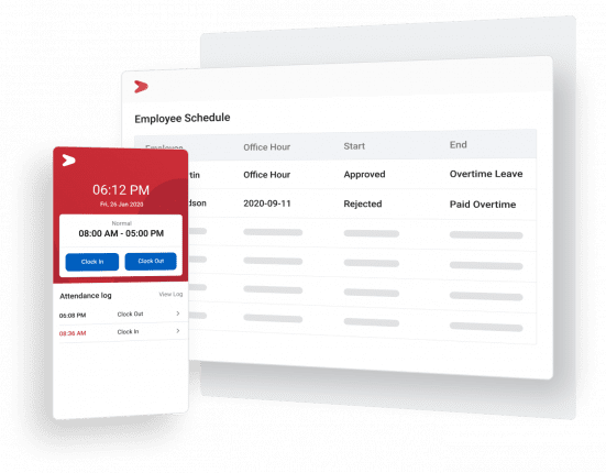 Fitur untuk mengelola jadwal kerja pegawai di dalam sistem & aplikasi absensi kehadiran karyawan online berbasis web dan mobile