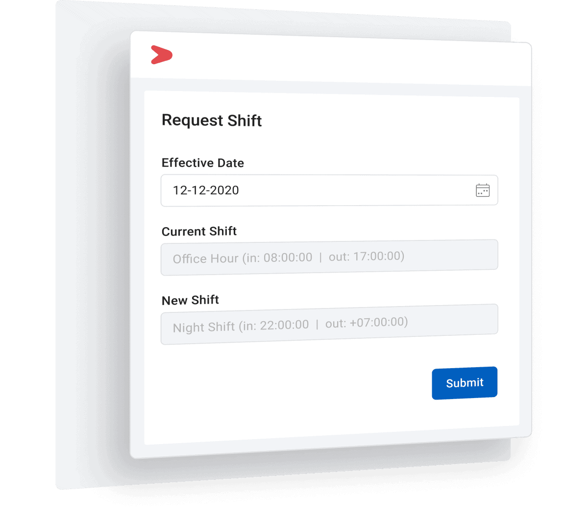 Fitur request shift di dalam aplikasi & software untuk membuat jadwal kerja dan shift karyawan