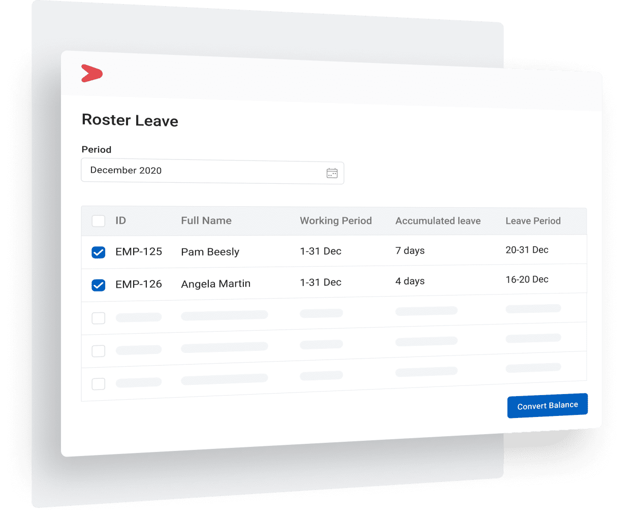 Fitur roster leave di dalam aplikasi & software untuk membuat jadwal kerja dan shift karyawan