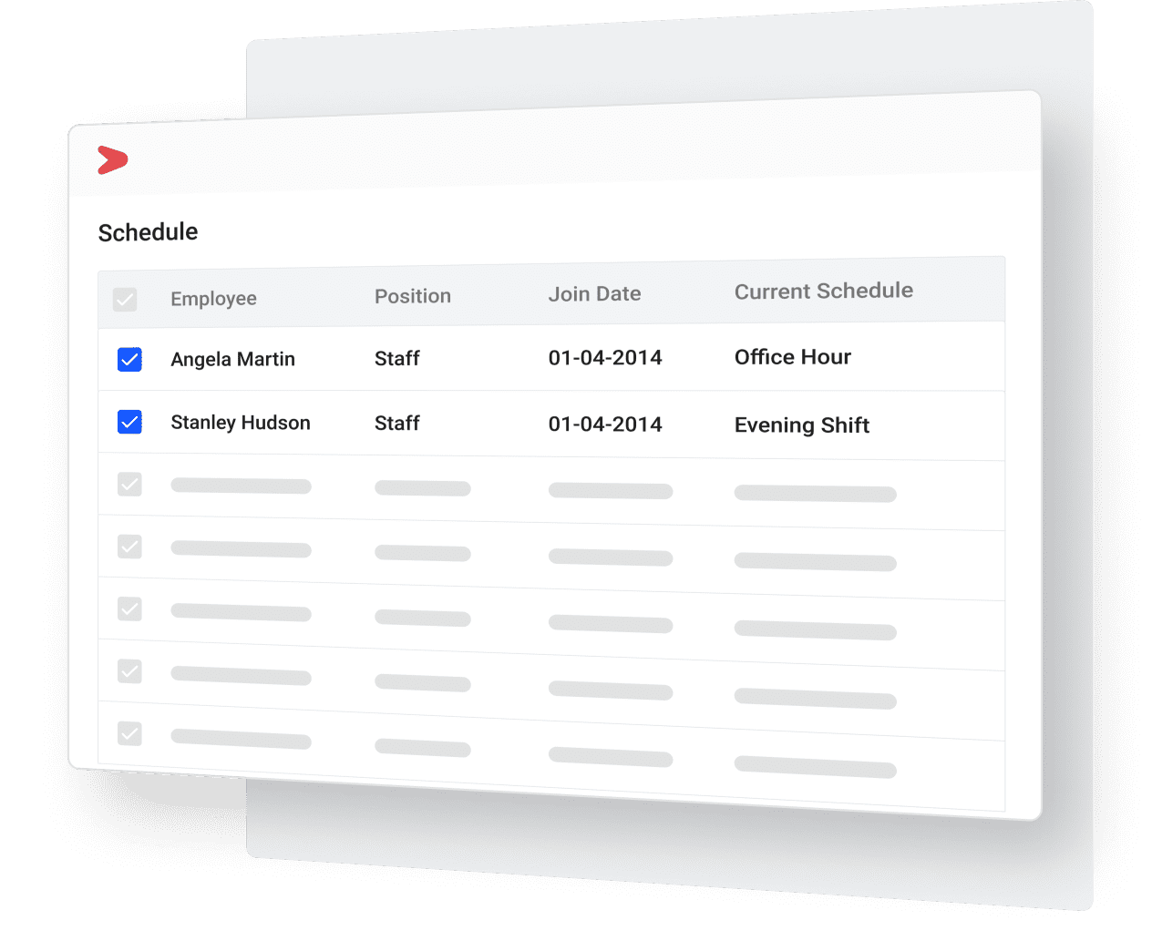 Salah satu fitur di dalam aplikasi & software untuk membuat jadwal kerja dan shift karyawan