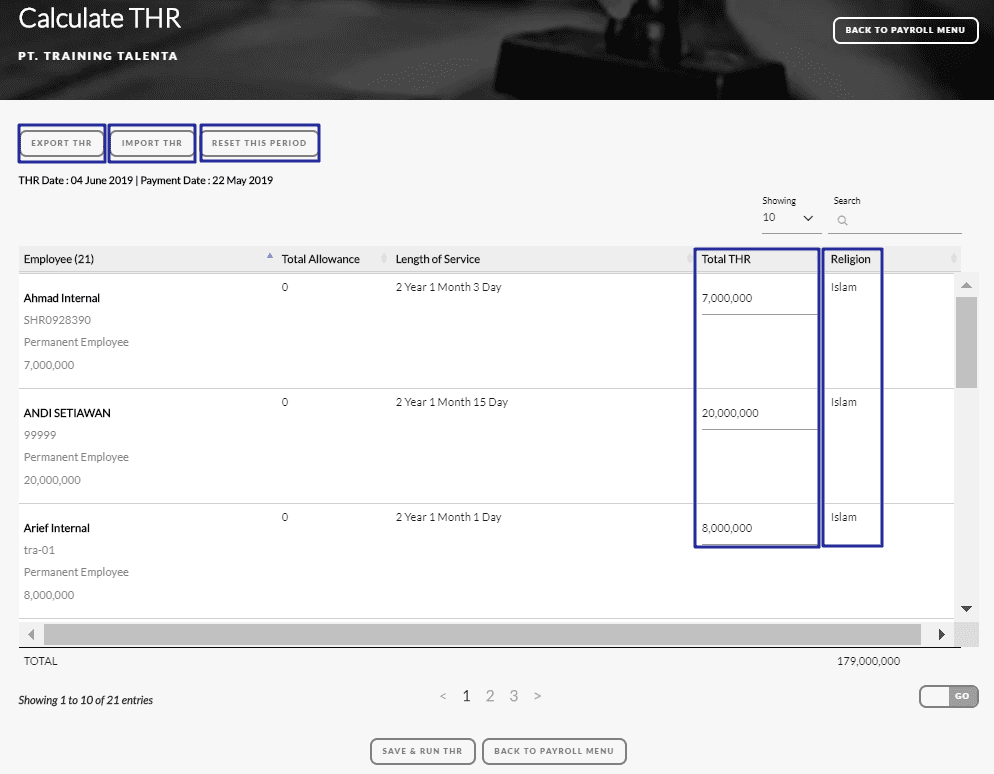 Bagaimana rumus cara hitung menghitung perhitungan THR atau Tunjangan Hari Raya Karyawan yang benar? Dan cara Talenta Payroll permudah prosesnya!