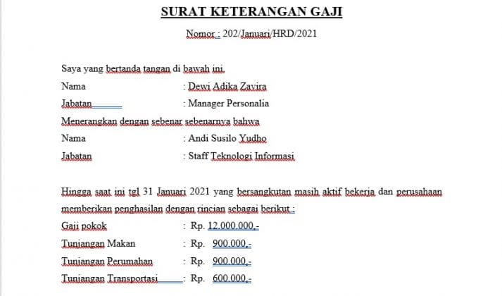 Contoh Surat Penahanan Gaji Contoh Surat Permohonan Penangguhan