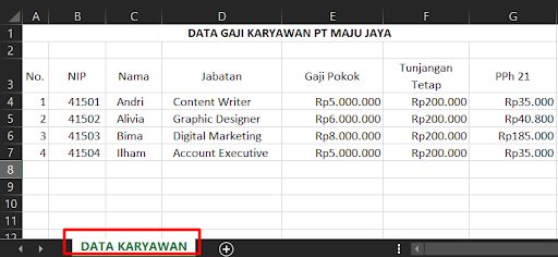 download slip gaji excel