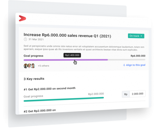 Fitur untuk menyusun target pada karyawan di dalam aplikasi HR online untuk memudahkan operasional tim sales