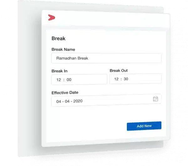 Fitur pengaturan break di dalam aplikasi & software absen online untuk karyawan dan perusahaan