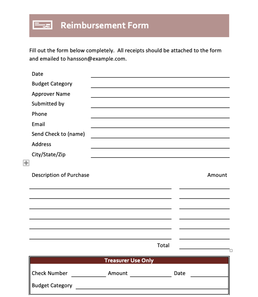 contoh form reimbursement perusahaan format pdf