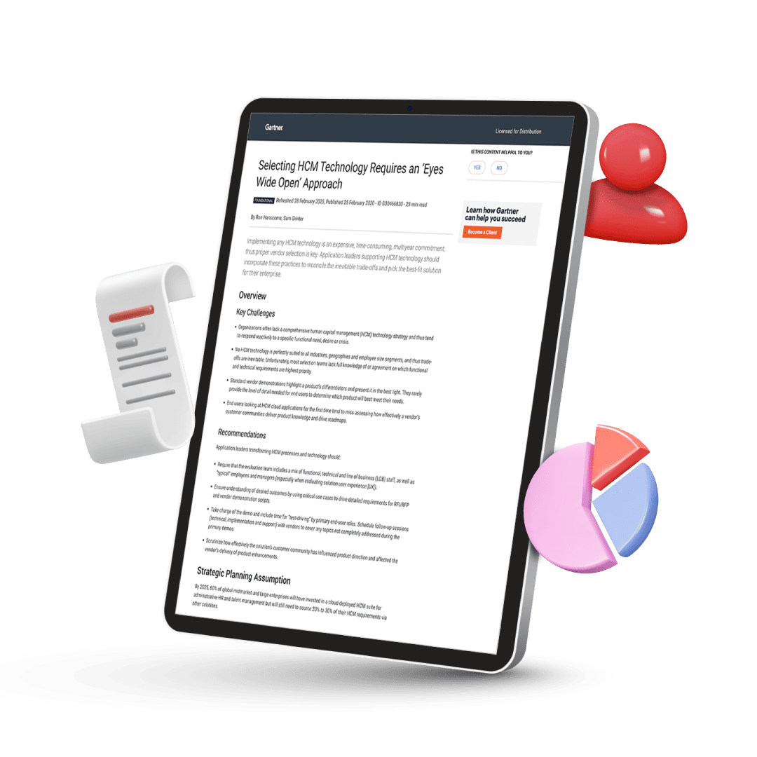 📢 Gartner® HCM report: “Selecting HCM Technology Requires an ‘Eyes Wide Open’ Approach” 📚