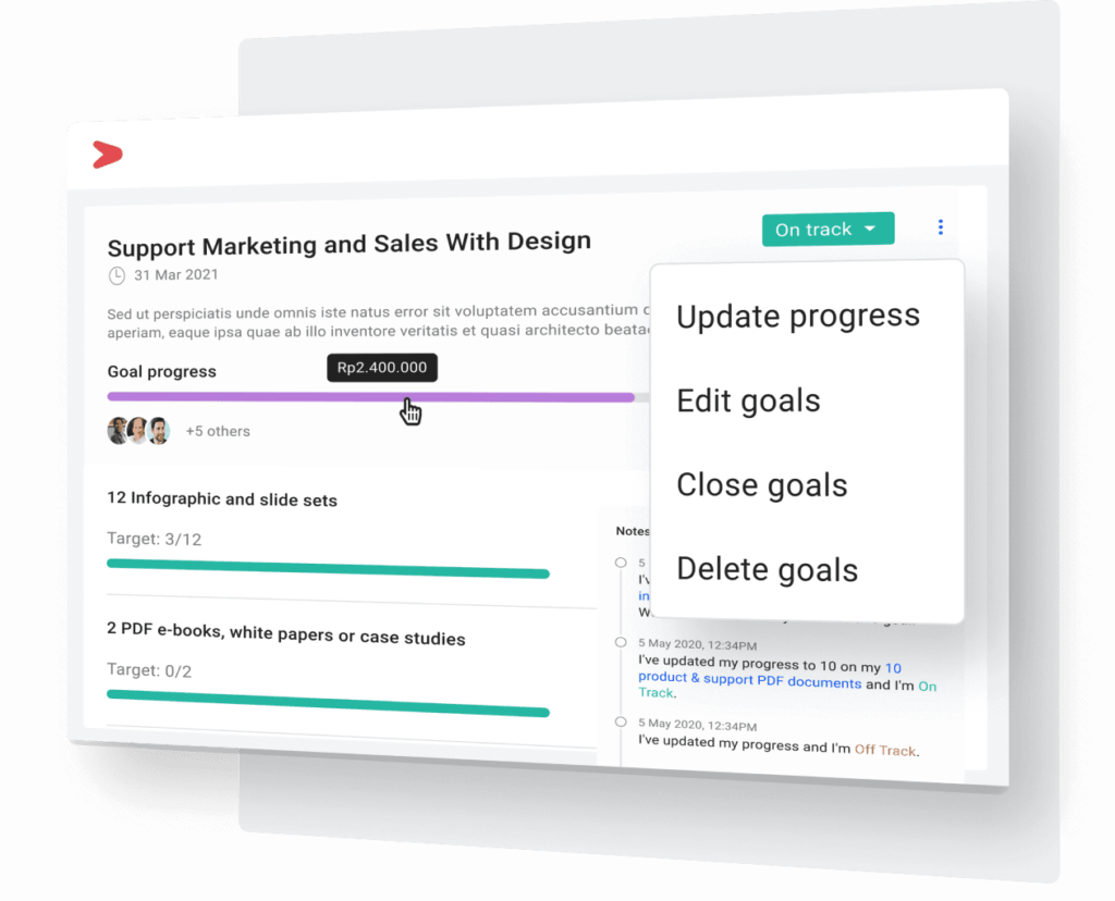 Dashboard Aplikasi KPI Mekari Talenta