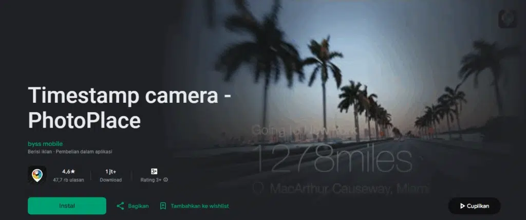 Timestamp camera - PhotoPlace