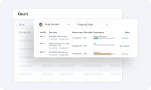 dashboard Software pengelolaan goal dan KPI Mekari Talenta
