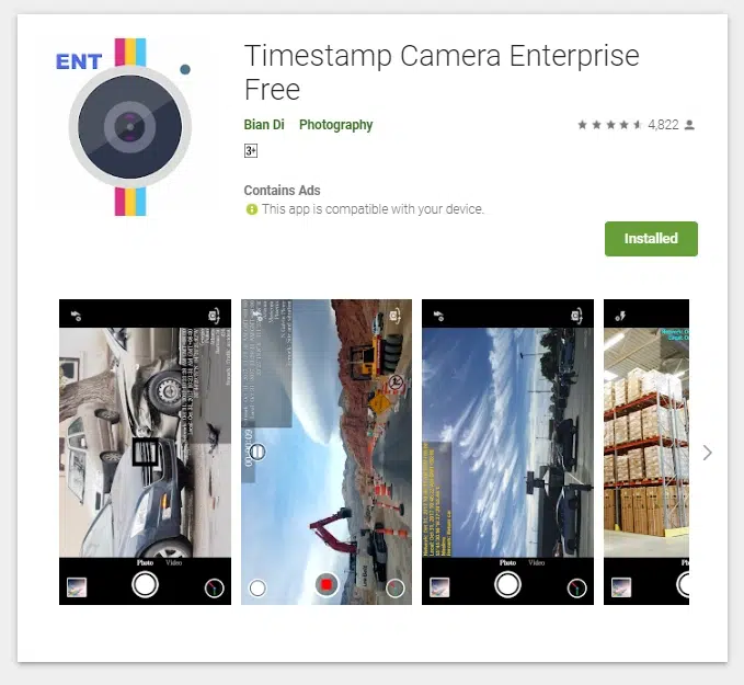 Timestamp Camera