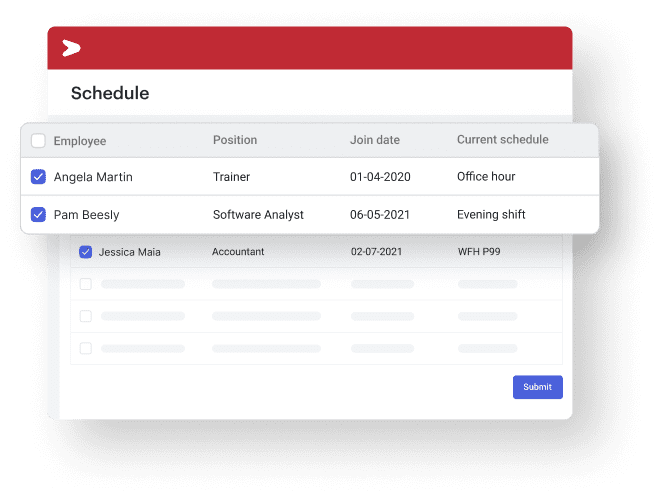 dashboard employee schedule mekari talenta