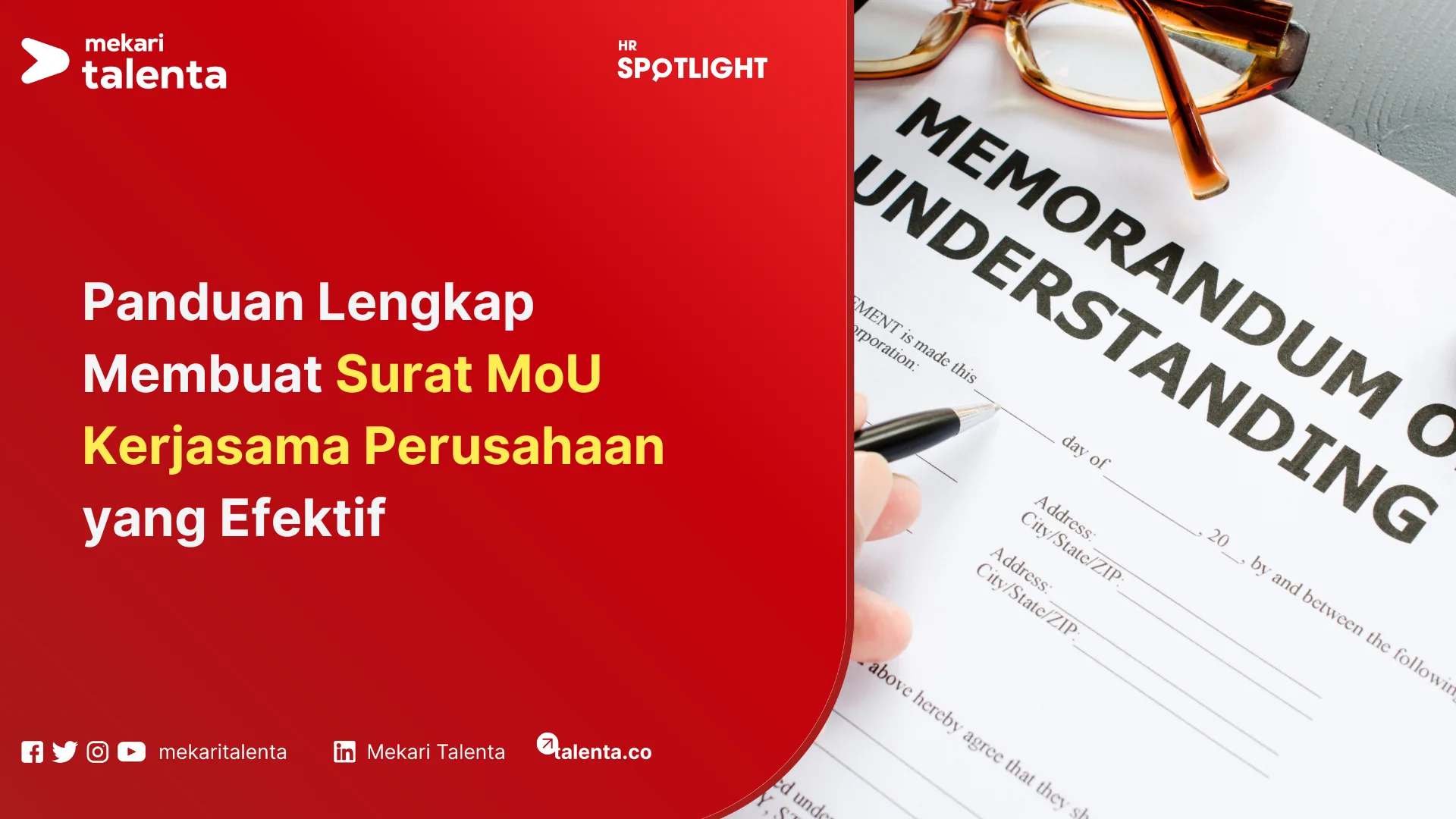 contoh mou kerjasama perusahaan