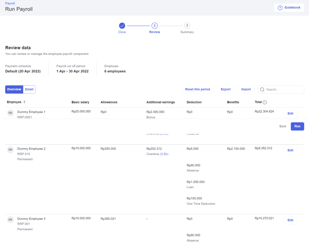 payroll yang terintegrasi dengan data absensi Mekari Talenta