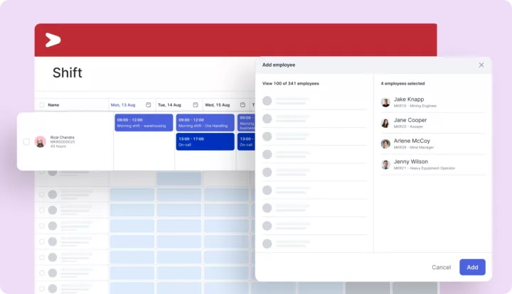 tampilan dashboard shift kerja mekari talenta