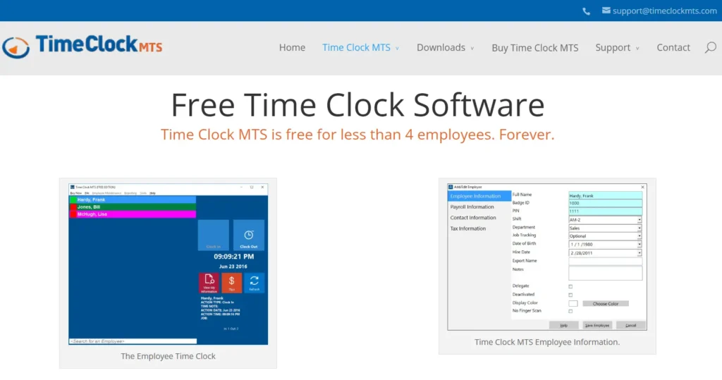 free time clock attendance software