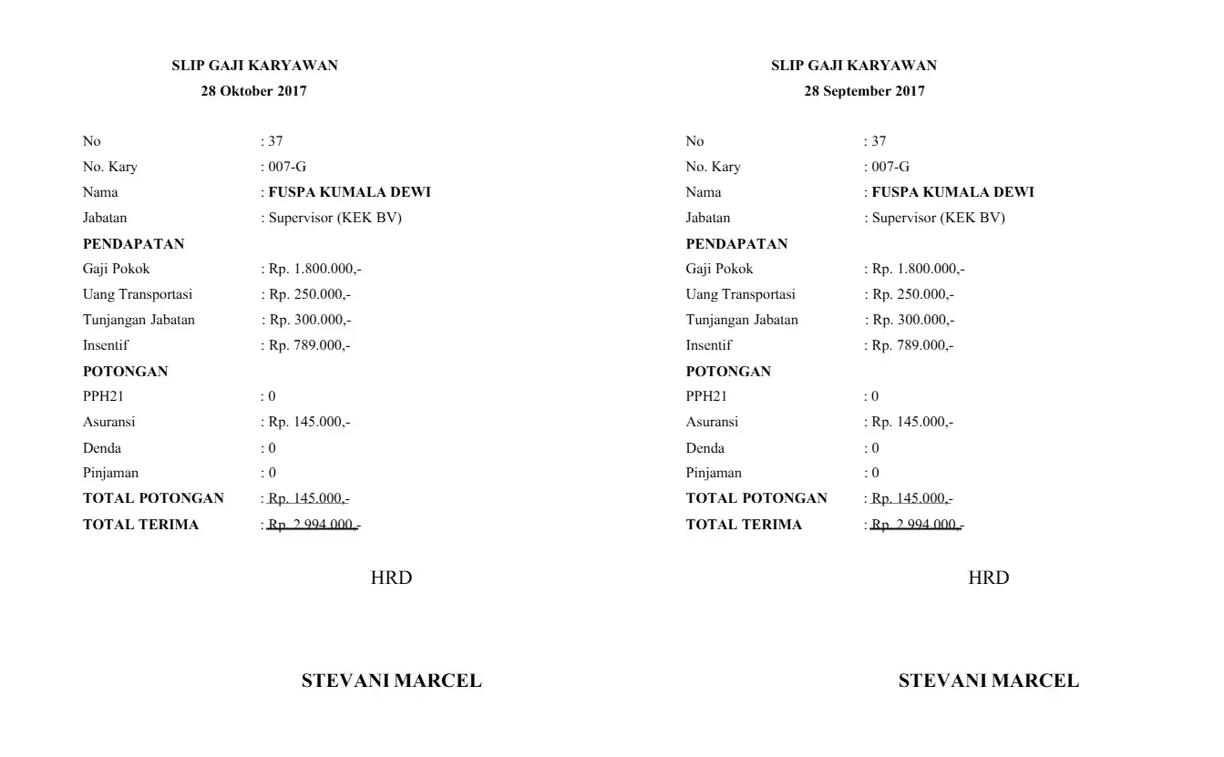 slip gaji supervisor