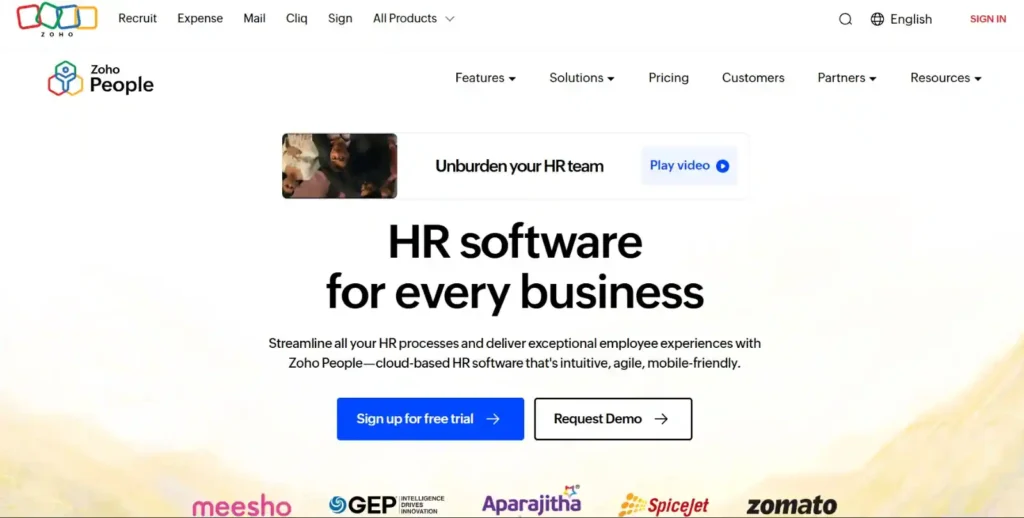 Software HR Zoho