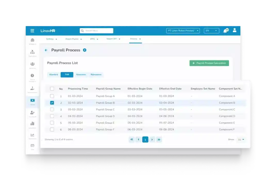 dashboard aplikasi payroll linovhr