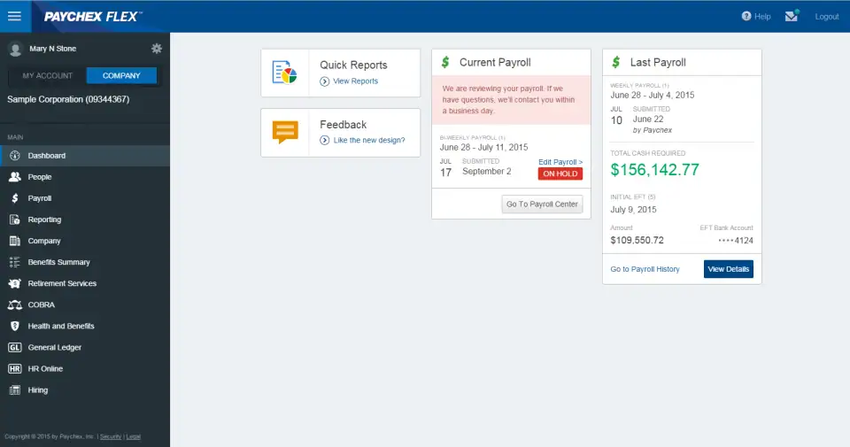 paychex-flex-Paychex-Flex HR payroll dashboard