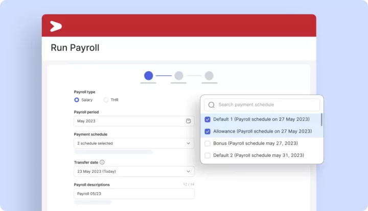 Tampilan dashboard ppayroll pada software HR Mekari Talenta