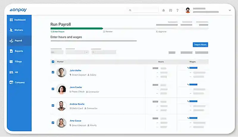 Dashboard Payroll Software dari Onpay