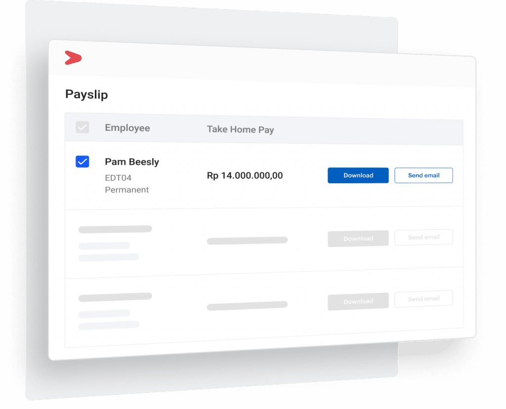 Payslip feature Mekari Talenta