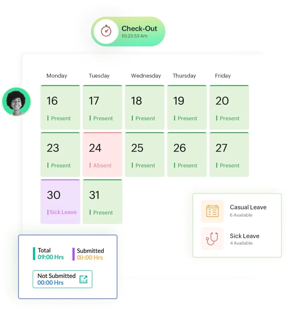 zoho people attendance