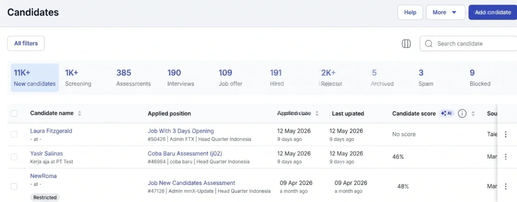 candidate filtering