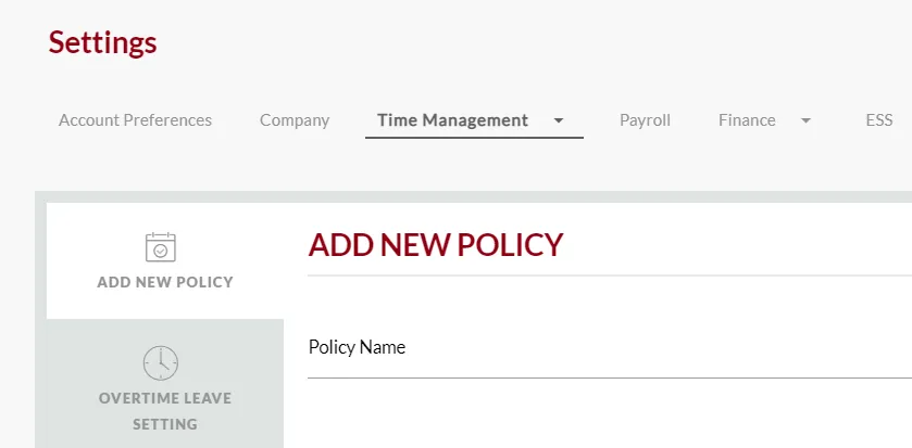 Add new time off policy di Mekari Talenta
