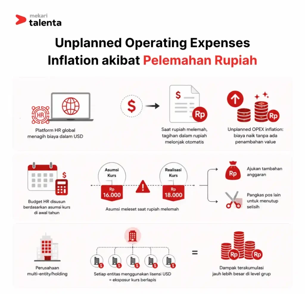 Unplanned Operating Expenses Inflation akibat Pelemahan Rupiah