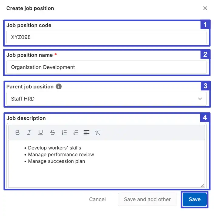 create job description in mekari talenta recruitment