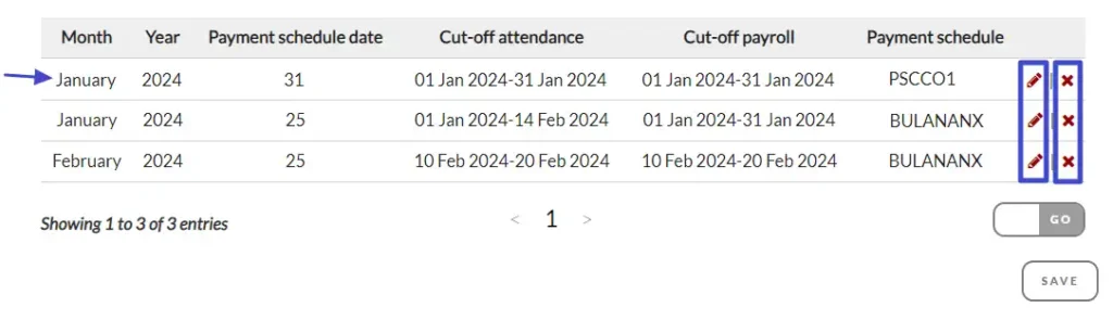custom cut off dates payroll mekari talenta