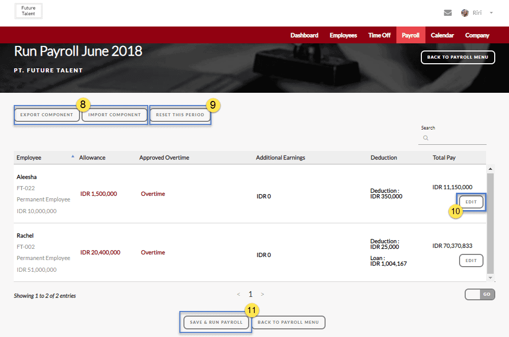 Contoh Data Karyawan Pada Sistem Hris Dan Excel Di Perusahaan